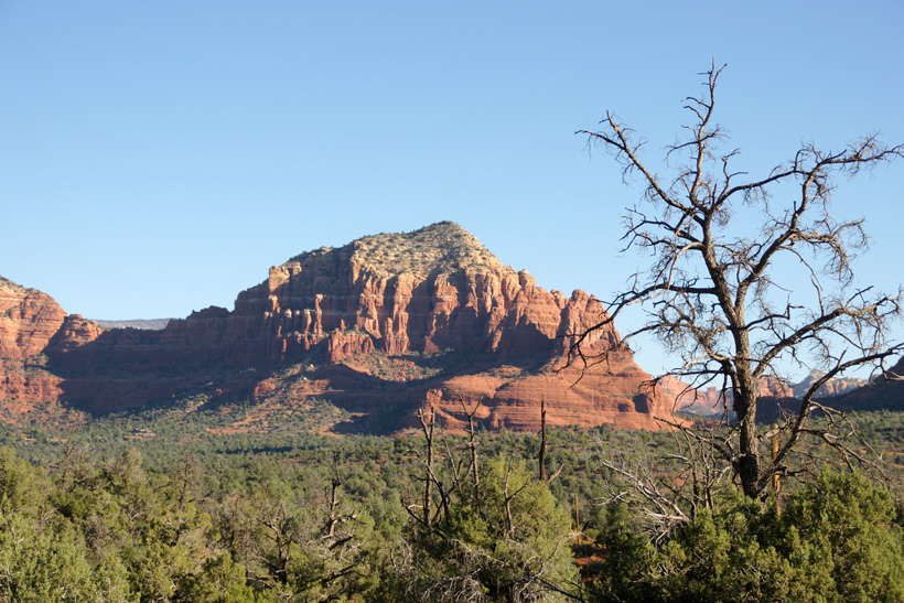 The eastern butte of the Twin Buttes as seen from Bell Rock Trail