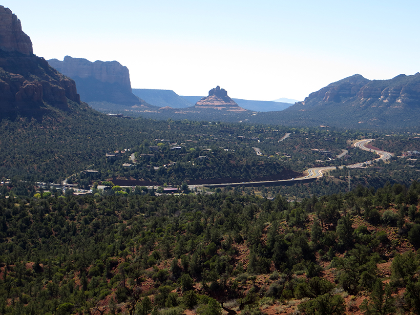 View to the east from the peak of the pass on Coconico Loop Trail.