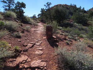 Heading back up Coconino Loop Trail and passing a cairn - Northside - Picture 5