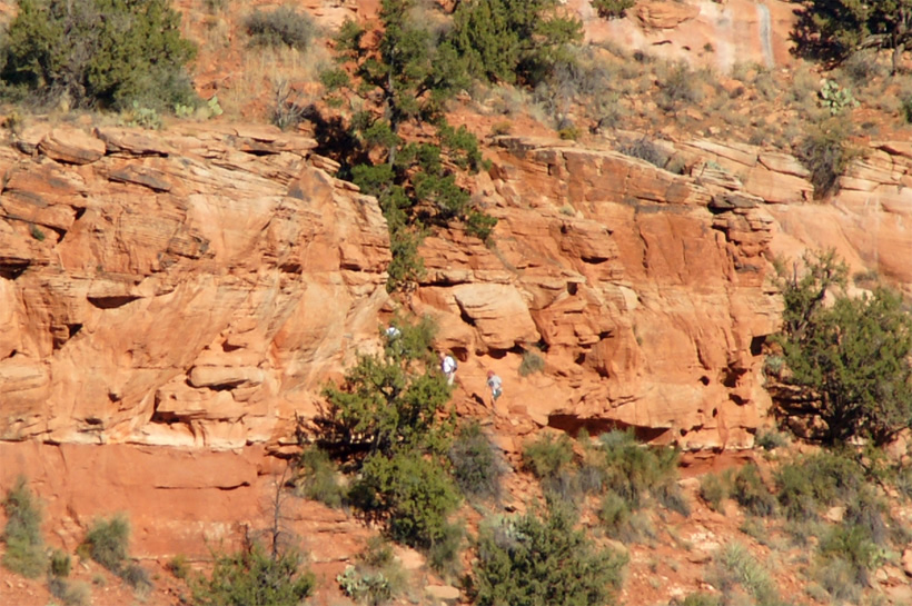 Starting to Climb Up the First Vertical Section