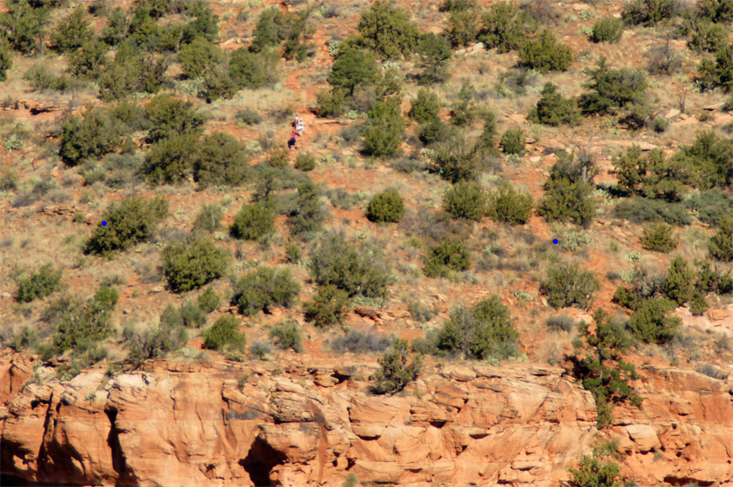 Hiking away from the First Vertical Section