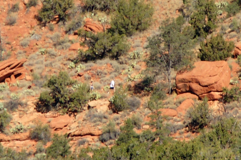 Hiking along upper wall of Bear Mountain