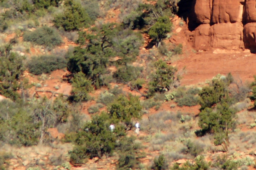 Starting gentle climb in a large alcove / crevice