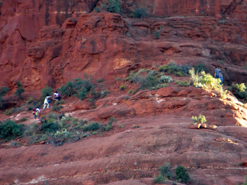 Hiking toward the top of the Spire - On the gently sloping dirt path