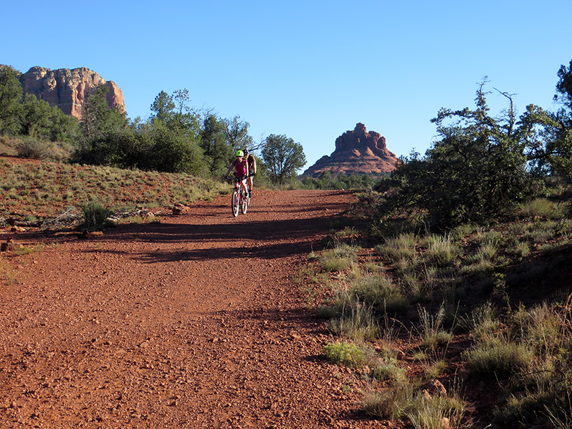 Cyclist on Bell Rock Pathway