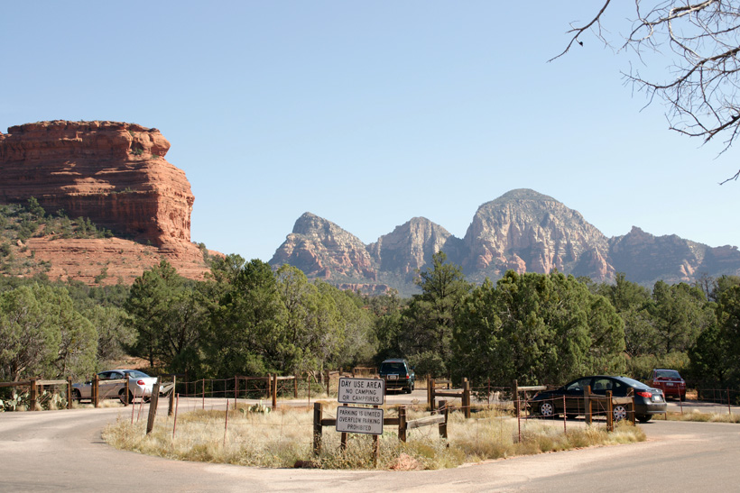 View of the Parking Lot of Boynton Canyon