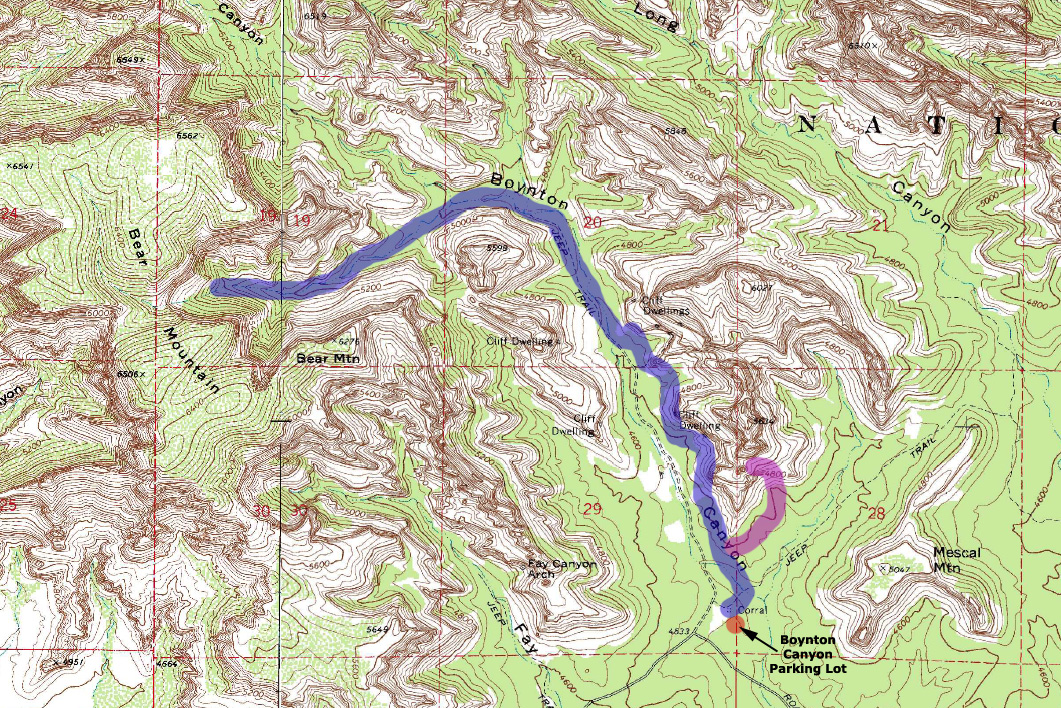 Boynton Canyon Topographical Map