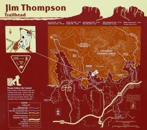 Brins Mesa and Jim Thompson Trail Sign