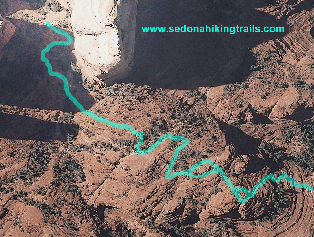 Aerial View Cathedral Rock Trail
