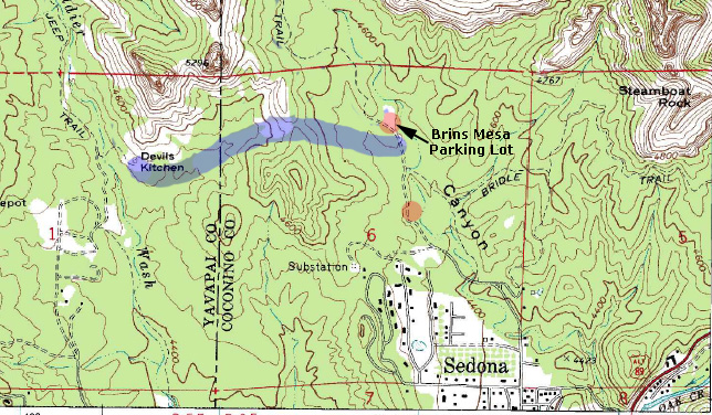 Cibola Pass Topographic Map
