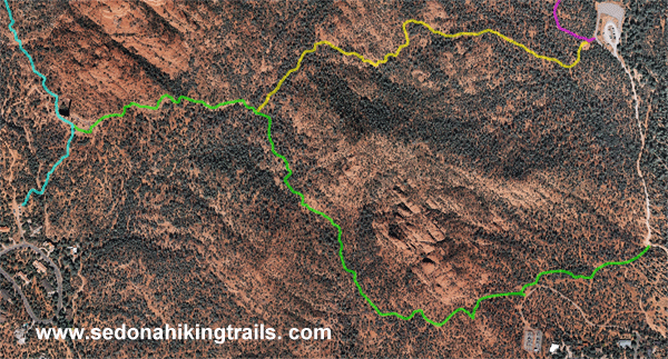 Aerial Map of Jordan and Cibola Pass Trail