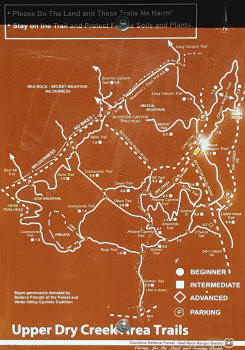 Map of Dry Creek Basin and Red Rock Secret Mountain Area.