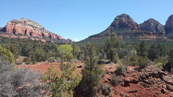 View from Mescal Trailhead of Mountains to the East