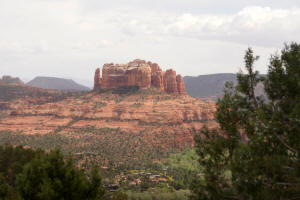 Cathedral Rock seen from Airport Loop Trail. 